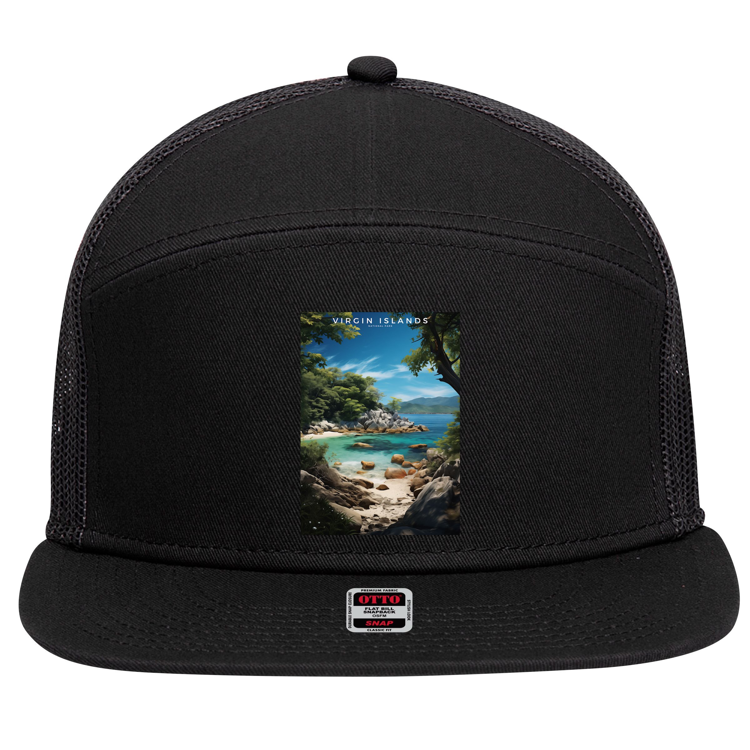 Virgin Islands National Park 7 Panel Mesh Trucker Snapback Hat