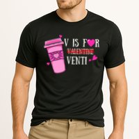 V Is Not For Valentine But Venti Coffee Funny Valentines Day Cooling Performance Crew T-Shirt