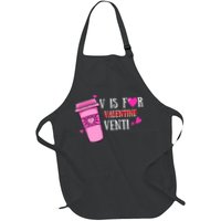 V Is Not For Valentine But Venti Coffee Funny Valentines Day Apron