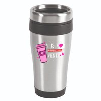 V Is Not For Valentine But Venti Coffee Funny Valentines Day 16oz Travel Tumbler