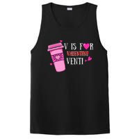 V Is Not For Valentine But Venti Coffee Funny Valentines Day PosiCharge Competitor Tank