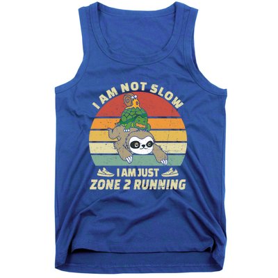 Vintage Im Not Slow Just Zone 2 Running Funny Slow Runner Cool Gift Tank Top