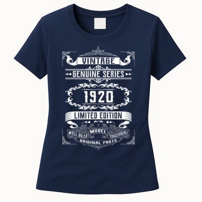 Vintage 100th Birthday Genuine Series 1920 Womens T-Shirt