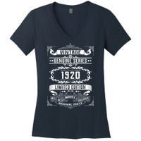 Vintage 100th Birthday Genuine Series 1920 Women's V-Neck T-Shirt