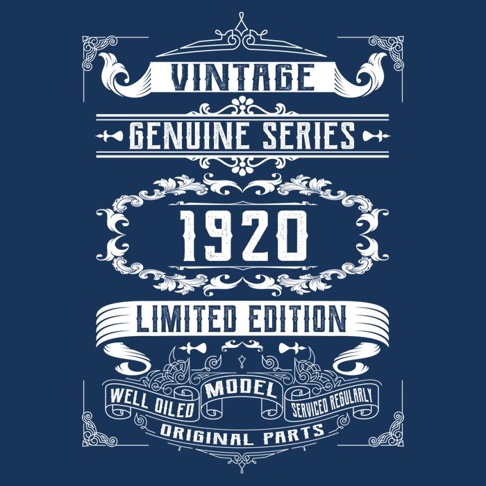 Vintage 100th Birthday Genuine Series 1920 Women's V-Neck T-Shirt