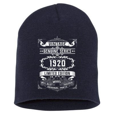 Vintage 100th Birthday Genuine Series 1920 Short Acrylic Beanie