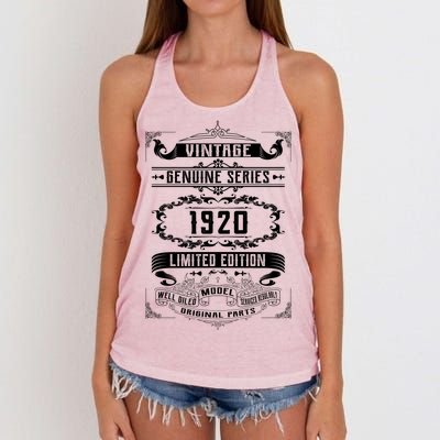 Vintage 100th Birthday Genuine Series 1920 Women's Knotted Racerback Tank