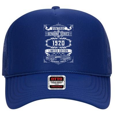 Vintage 100th Birthday Genuine Series 1920 High Crown Mesh Back Trucker Hat