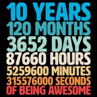 Vintage 10th Birthday 10 Years Old Being Awesome Tall T-Shirt