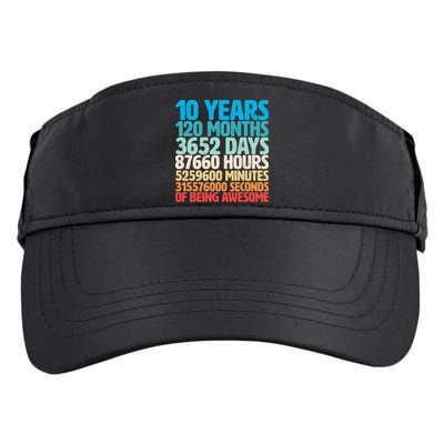 Vintage 10th Birthday 10 Years Old Being Awesome Adult Drive Performance Visor