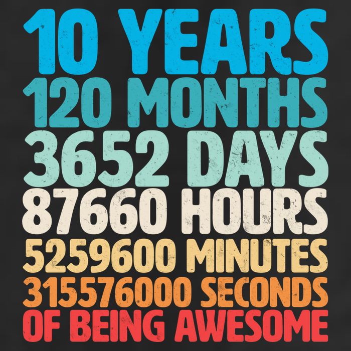 Vintage 10th Birthday 10 Years Old Being Awesome Beanie