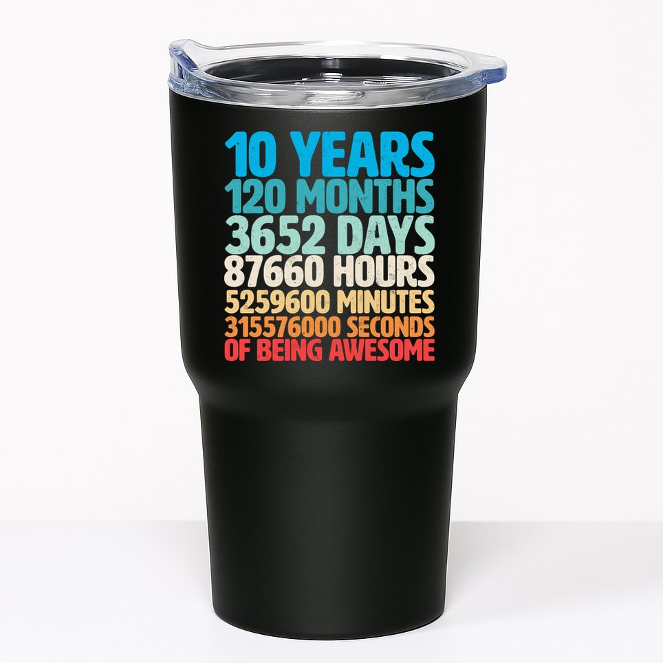 Vintage 10th Birthday 10 Years Old Being Awesome Tumbler