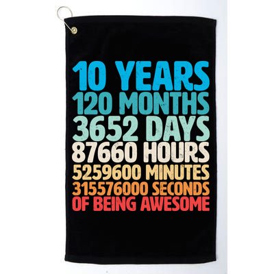Vintage 10th Birthday 10 Years Old Being Awesome Golf Towel