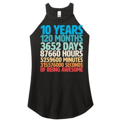 Vintage 10th Birthday 10 Years Old Being Awesome Women’s Perfect Tri Rocker Tank