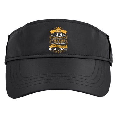 Vintage 1920 Limited Edition June 100th Birthday Adult Drive Performance Visor