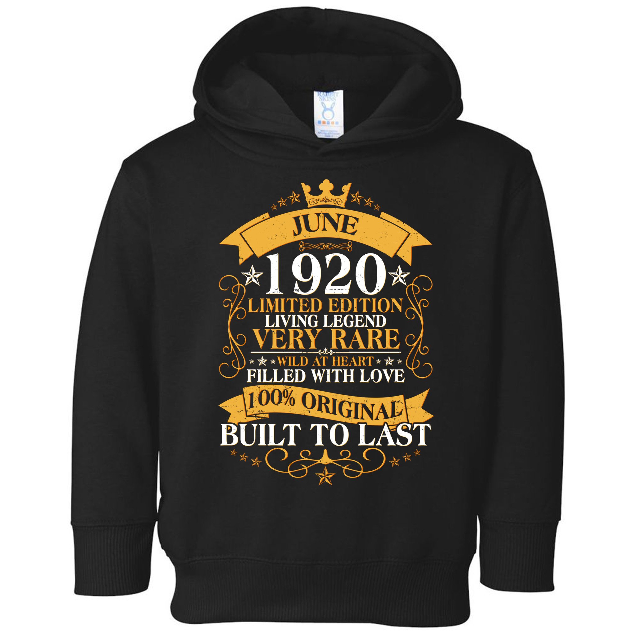 Vintage 1920 Limited Edition June 100th Birthday Toddler Hoodie