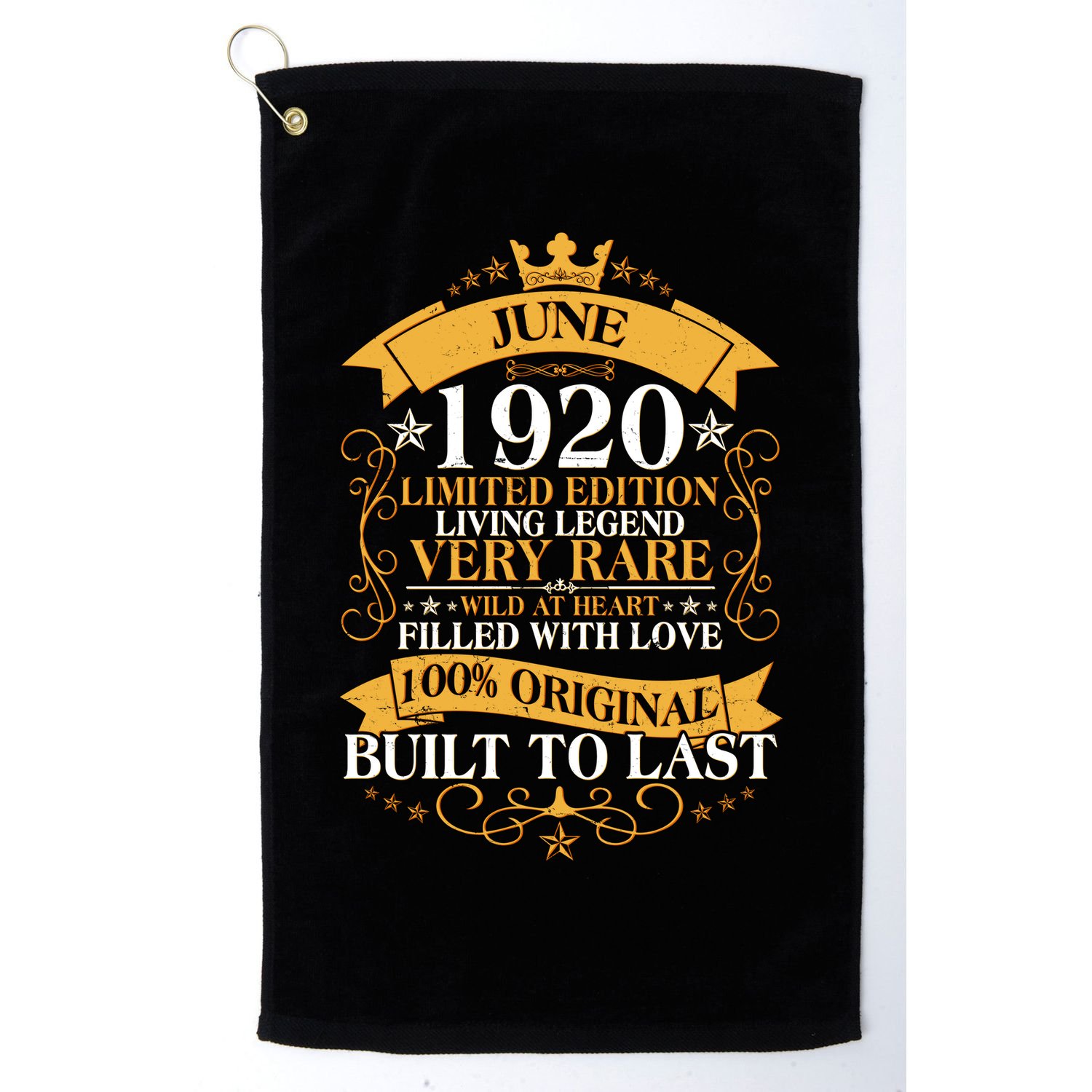 Vintage 1920 Limited Edition June 100th Birthday Golf Towel