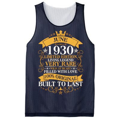 Vintage 1930 Limited Edition June Birthday Mesh Reversible Basketball Jersey Tank