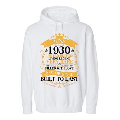 Vintage 1930 Limited Edition June Birthday Garment-Dyed Fleece Hoodie