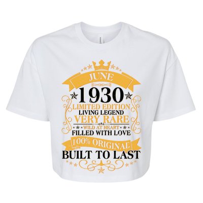 Vintage 1930 Limited Edition June Birthday Bella+Canvas Jersey Crop Tee