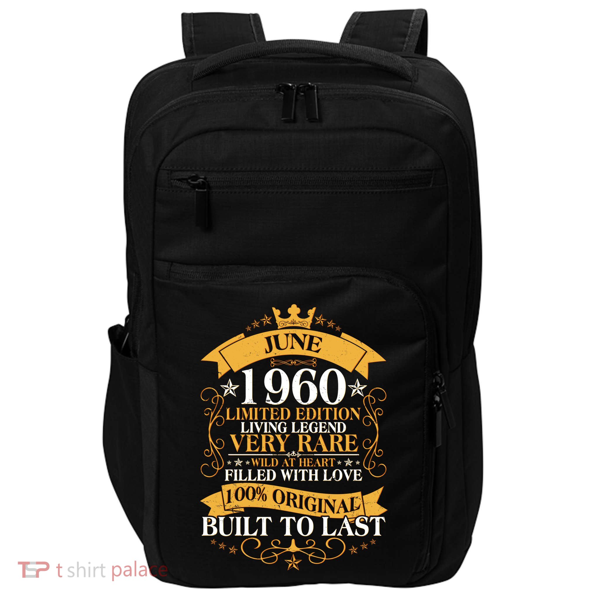 Vintage 1960 Limited Edition June 60th Birthday Impact Tech Backpack
