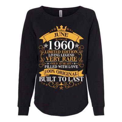 Vintage 1960 Limited Edition June 60th Birthday Womens California Wash Sweatshirt