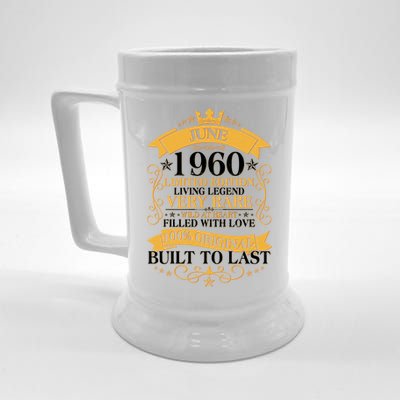 Vintage 1960 Limited Edition June 60th Birthday Beer Stein