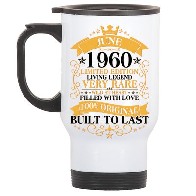 Vintage 1960 Limited Edition June 60th Birthday Stainless Steel Travel Mug