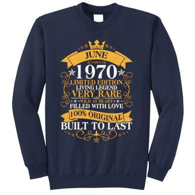 Vintage 1970 Limited Edition June 50th Birthday Sweatshirt