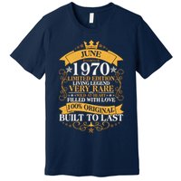 Vintage 1970 Limited Edition June 50th Birthday Premium T-Shirt