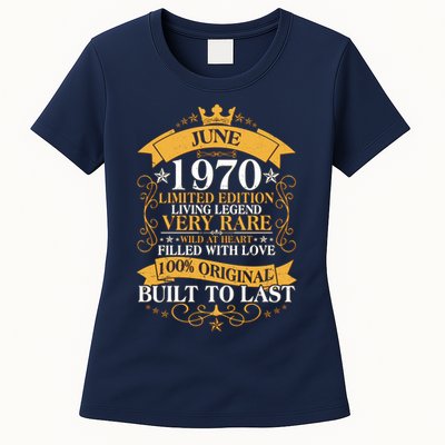 Vintage 1970 Limited Edition June 50th Birthday Womens T-Shirt