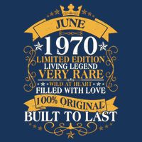Vintage 1970 Limited Edition June 50th Birthday Women's V-Neck T-Shirt