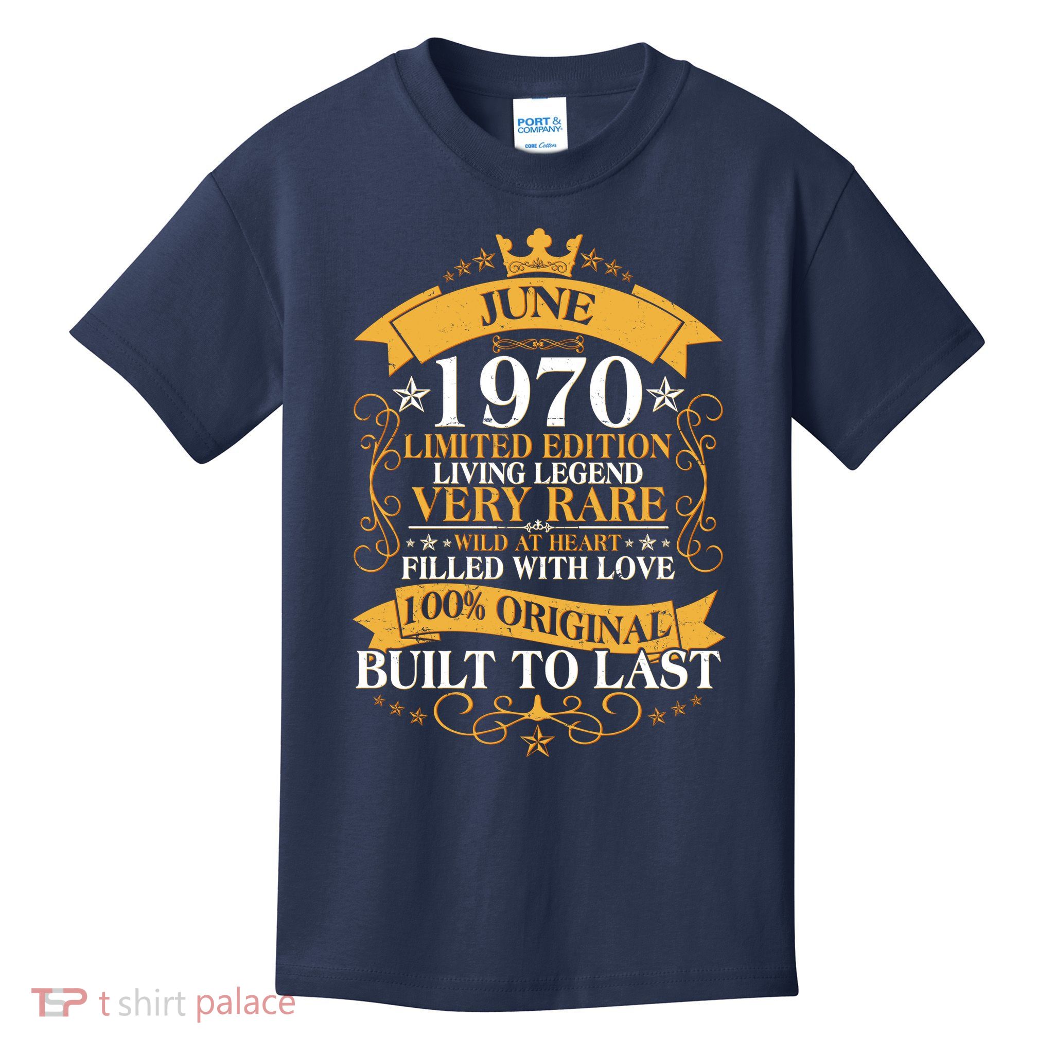Vintage 1970 Limited Edition June 50th Birthday Kids T-Shirt