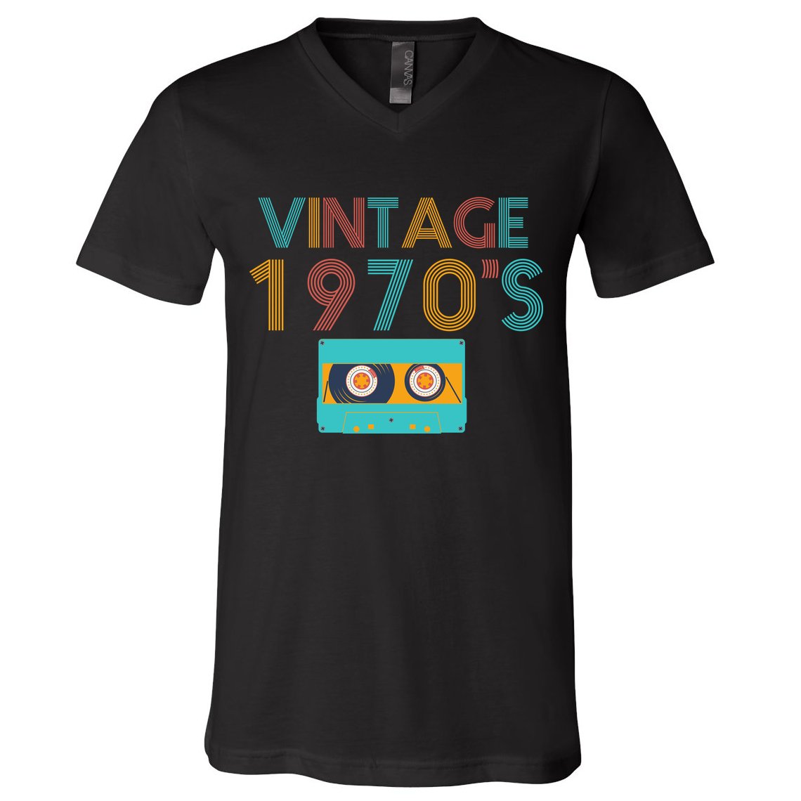 Vintage 1970's Music Tape V-Neck T-Shirt