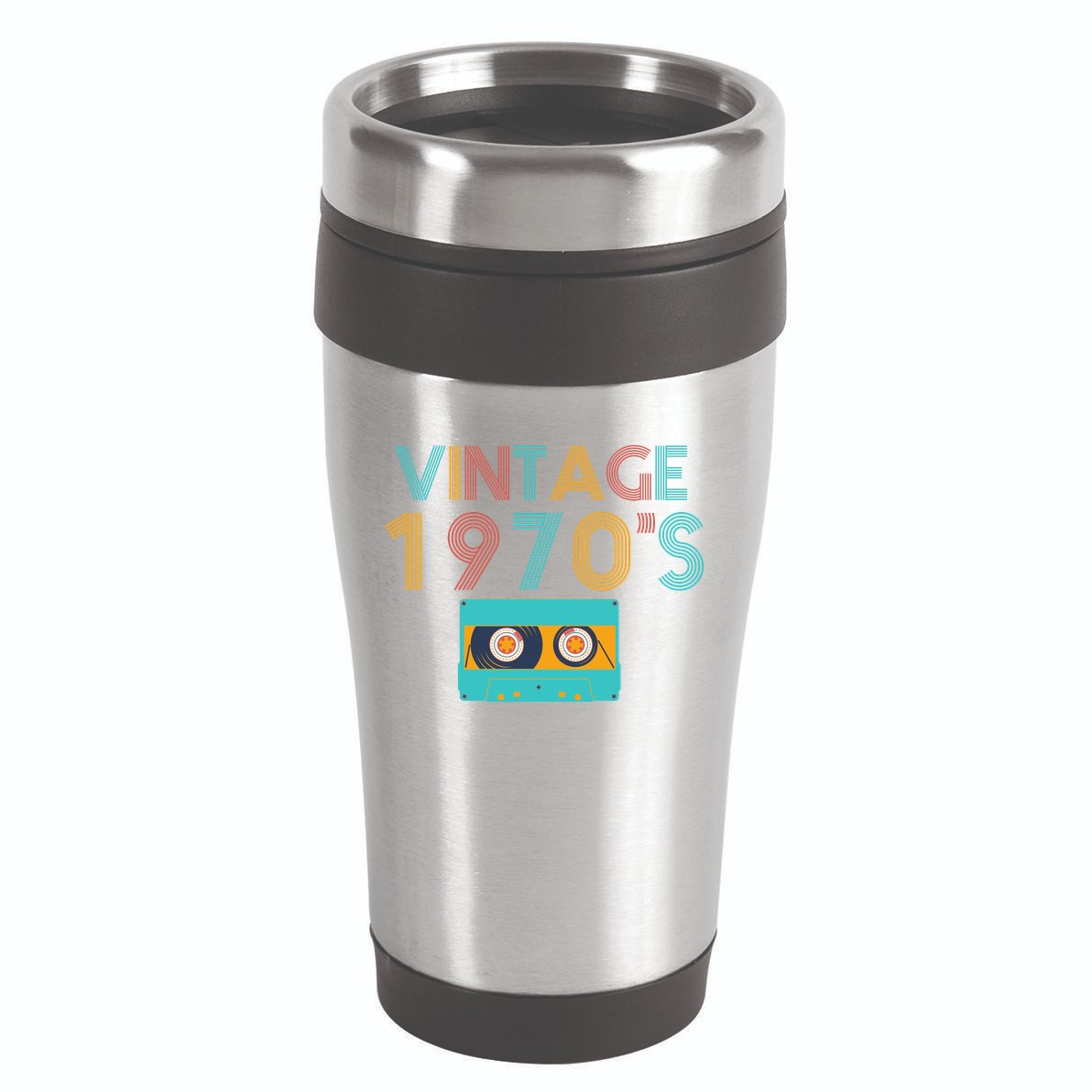 Vintage 1970's Music Tape 16oz Travel Tumbler