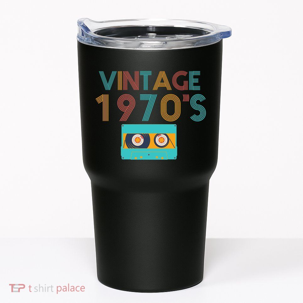 Vintage 1970's Music Tape Tumbler
