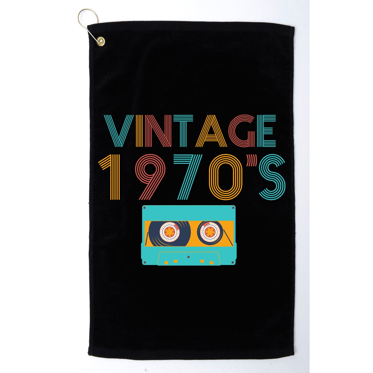 Vintage 1970's Music Tape Golf Towel