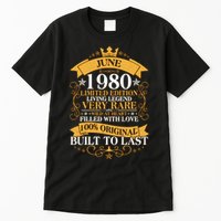 Vintage 1980 Limited Edition June 40th Birthday Tall T-Shirt