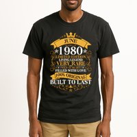 Vintage 1980 Limited Edition June 40th Birthday Tall T-Shirt