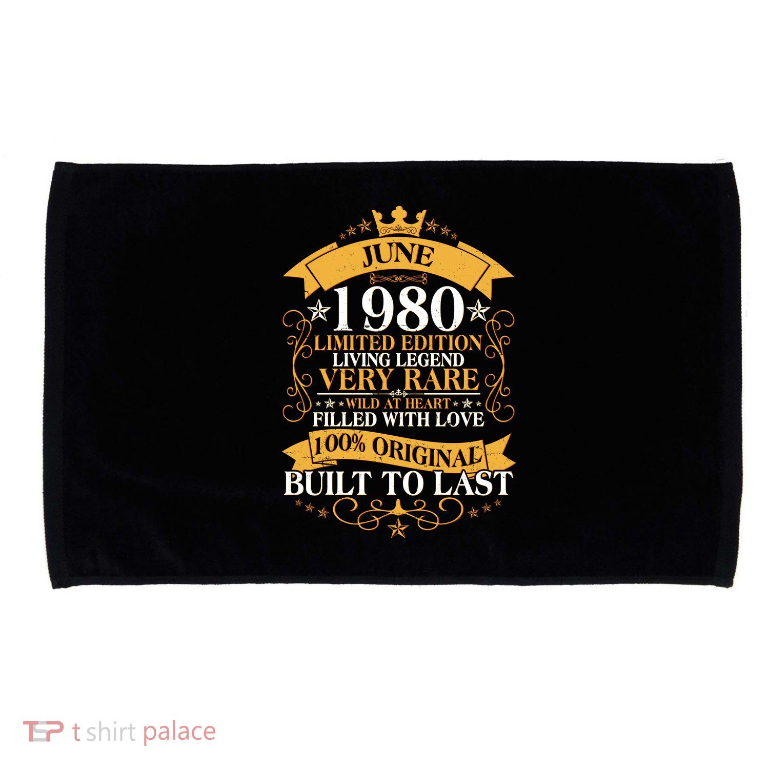 Vintage 1980 Limited Edition June 40th Birthday Microfiber Hand Towel