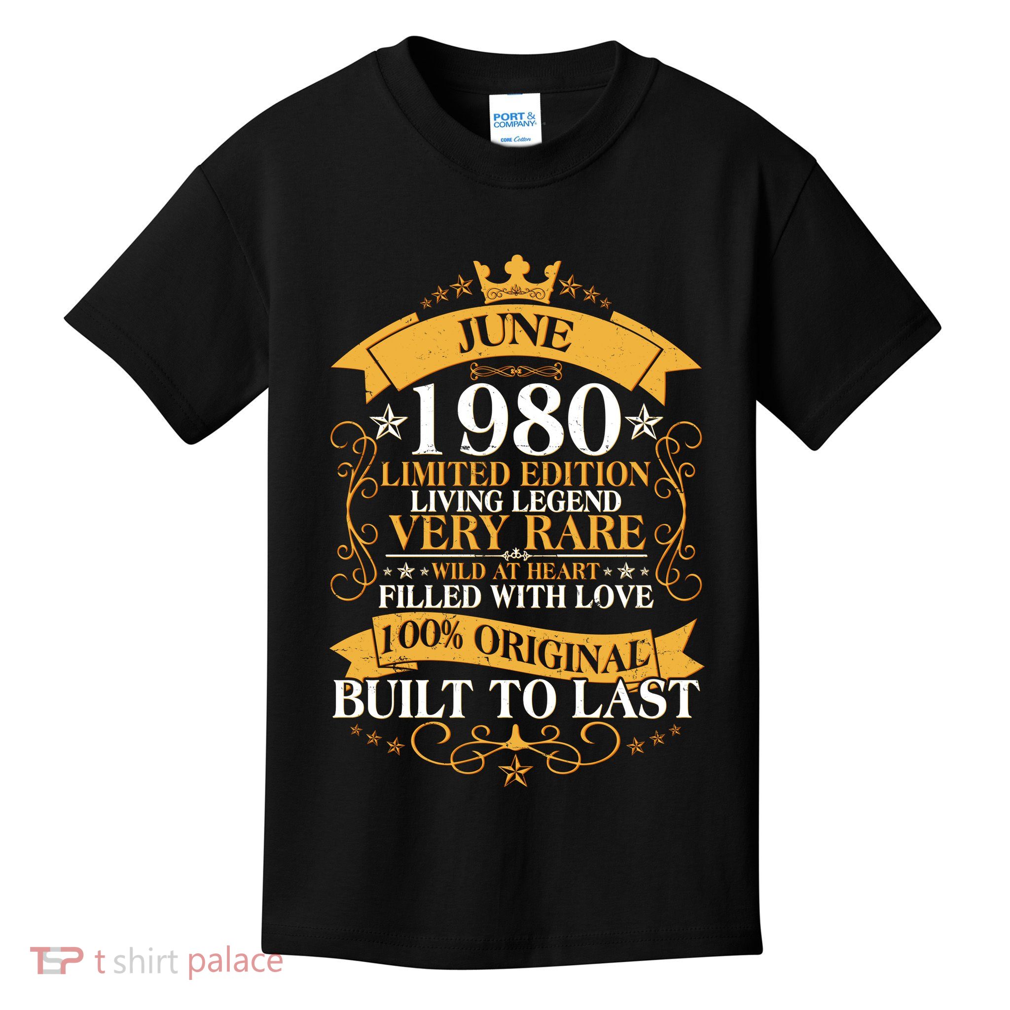 Vintage 1980 Limited Edition June 40th Birthday Kids T-Shirt