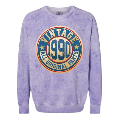 Vintage 1990 All Original Parts 30th Birthday Colorblast Crewneck Sweatshirt