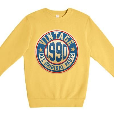 Vintage 1990 All Original Parts 30th Birthday Premium Crewneck Sweatshirt