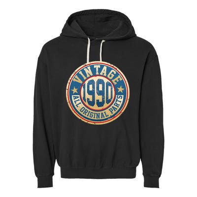 Vintage 1990 All Original Parts 30th Birthday Garment-Dyed Fleece Hoodie