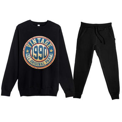 Vintage 1990 All Original Parts 30th Birthday Premium Crewneck Sweatsuit Set