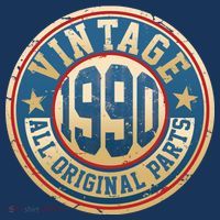 Vintage 1990 All Original Parts 30th Birthday Tall T-Shirt