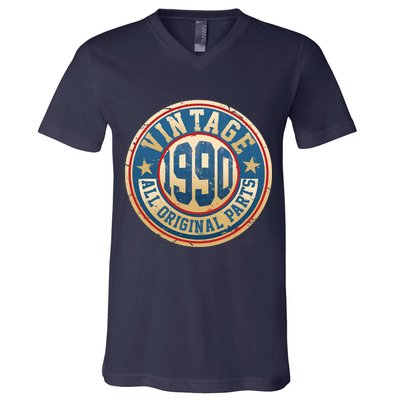 Vintage 1990 All Original Parts 30th Birthday V-Neck T-Shirt