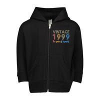 Vintage 1999 The Year Of Legends 21st Birthday Toddler Zip Fleece Hoodie