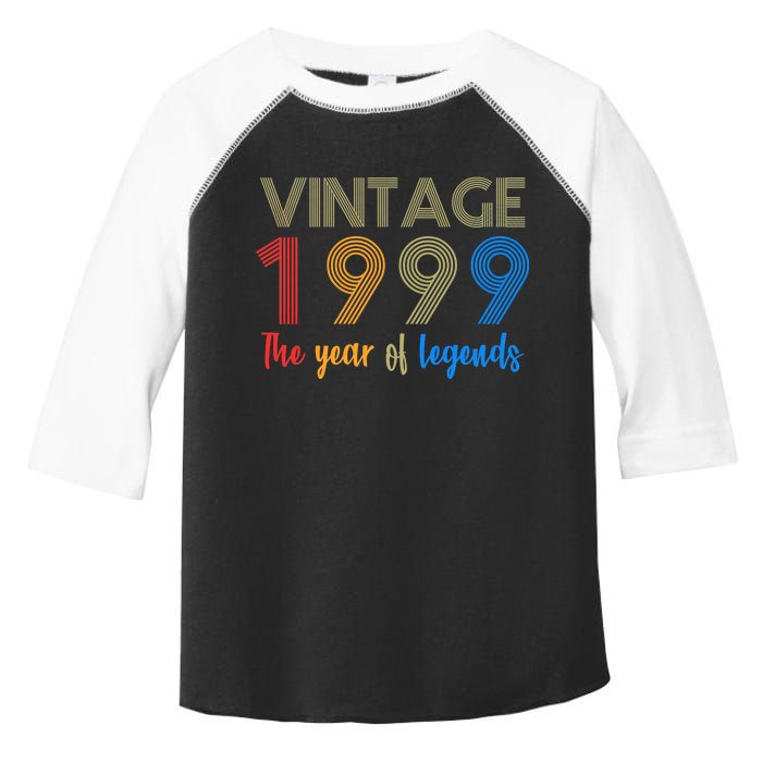 Vintage 1999 The Year Of Legends 21st Birthday Toddler Fine Jersey T-Shirt