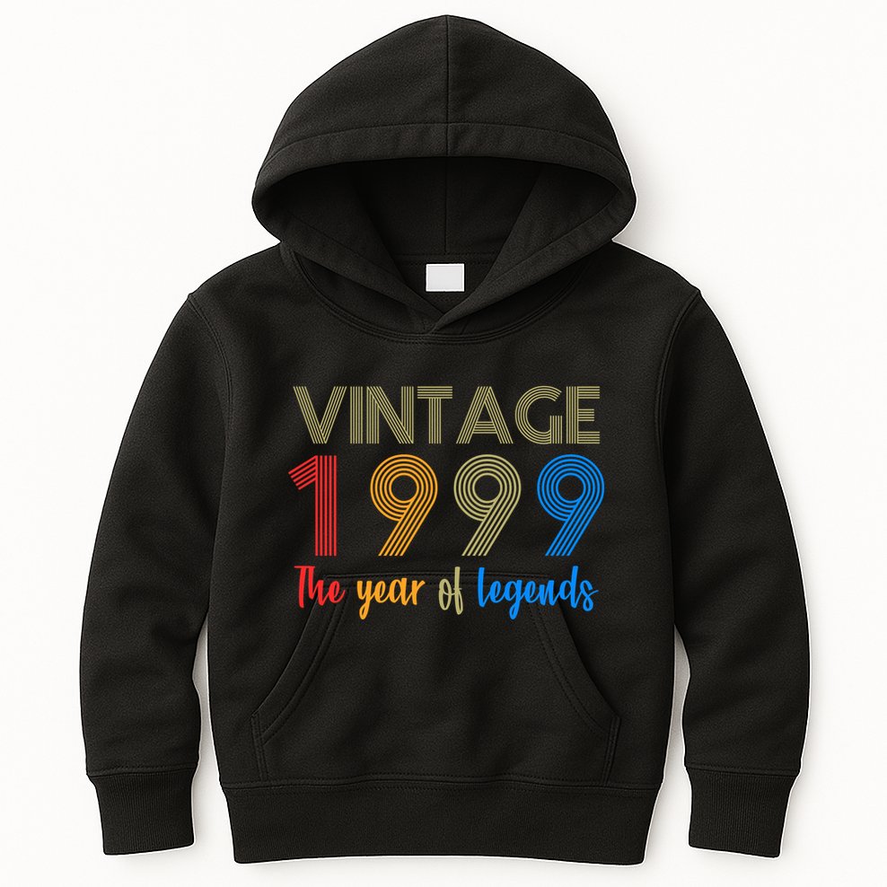 Vintage 1999 The Year Of Legends 21st Birthday Kids Hoodie